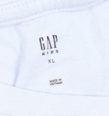 GAP Kids Girls Blue Sequin Star Graphic T-Shirt XL Short Sleeve