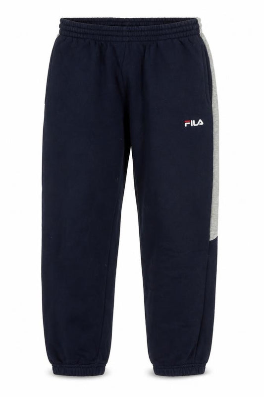 Fila Men's Navy Blue Small Jogger Sweatpants with Side Stripe