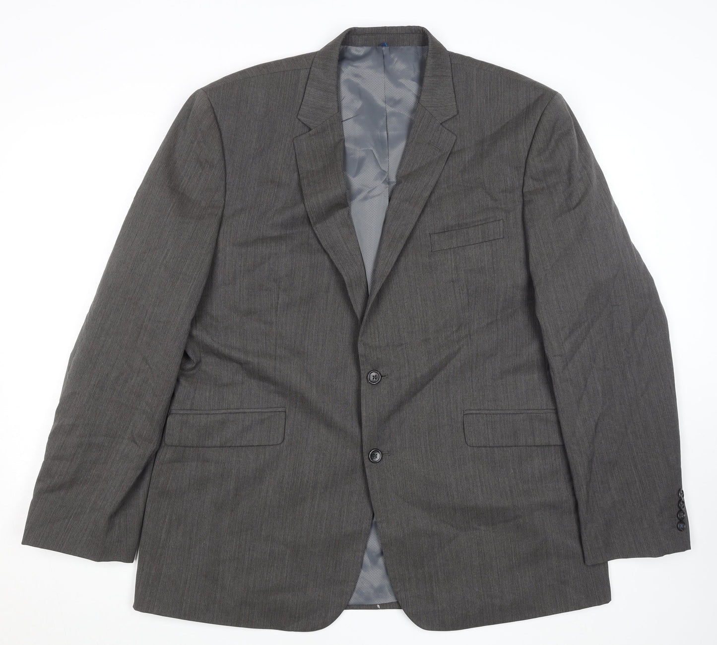 Burton Menswear London Men's Grey 46R Regular Fit Wool Blend Blazer