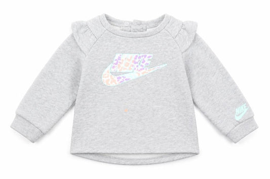 Nike Grey Animal Print Logo Long Sleeve Baby T-Shirt 18-24 Months