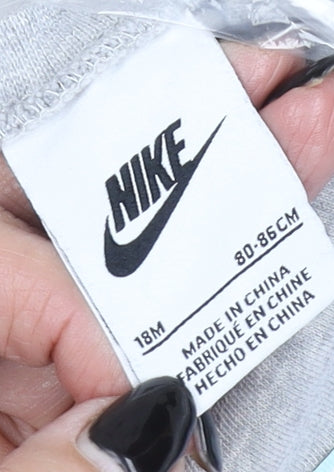 Nike Grey Animal Print Logo Long Sleeve Baby T-Shirt 18-24 Months