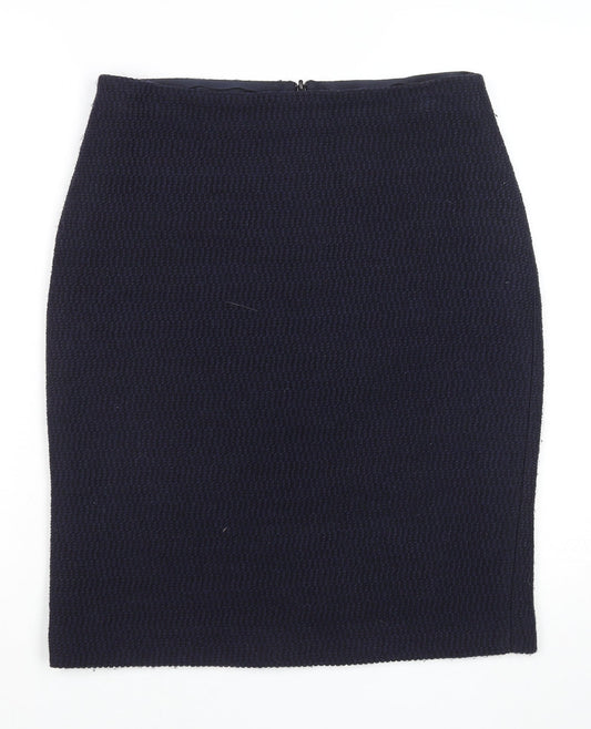 Paul Smith Women’s Blue Knee Length Pencil Skirt Size 16 Wool Blend