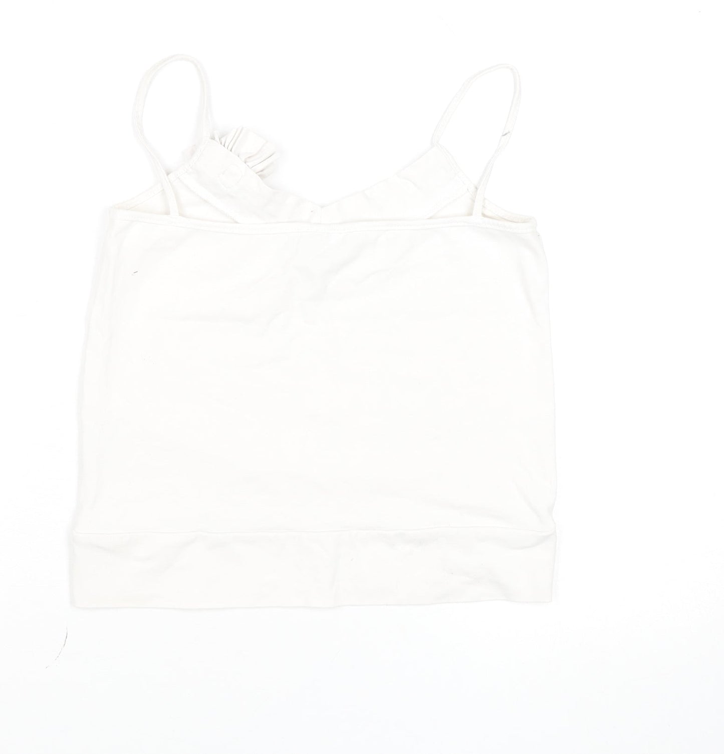 Diesel Women's White Cotton Camisole Tank Top S Regular Fit