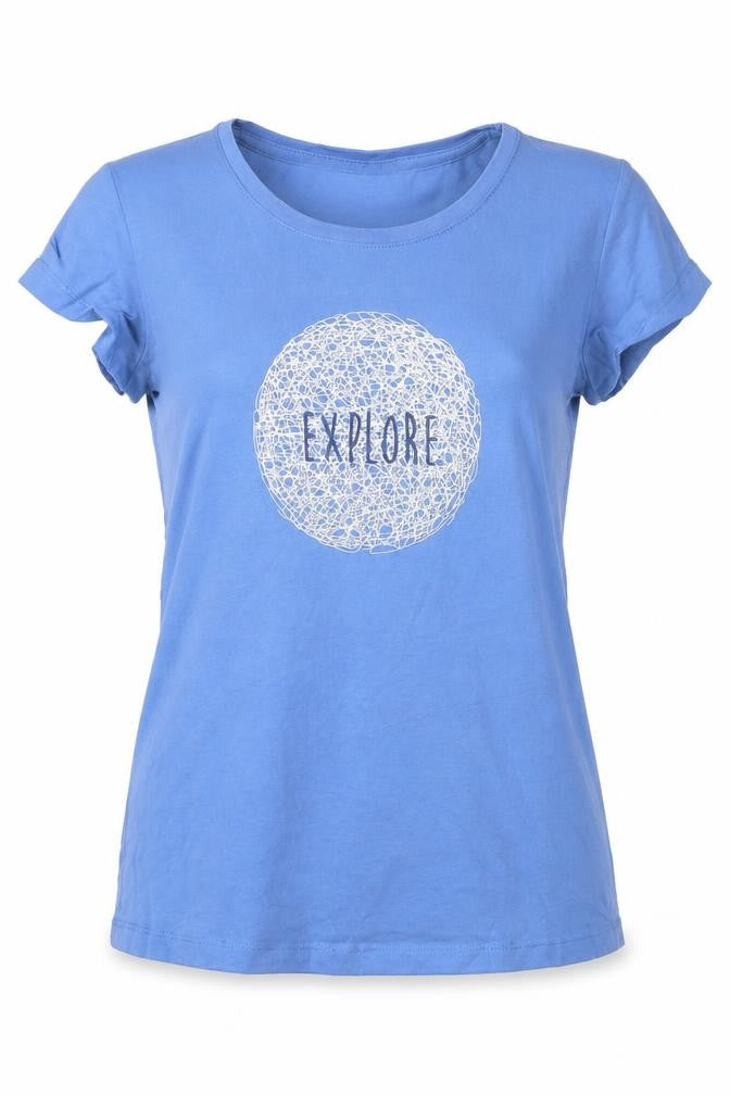 Womens UK Size 8 Craghoppers Blue 100% Cotton T-Shirt