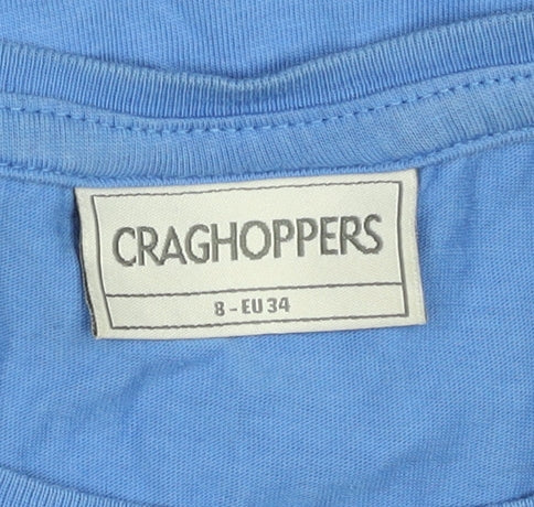 Craghoppers Women's Blue Explore Cotton T-Shirt Size 8
