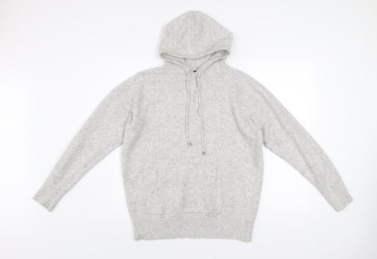 Dunnes Women’s Grey Acrylic Blend Hoodie Medium Casual Pullover