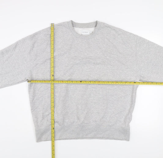 Topman Men's Grey Crew Neck Pullover Sweatshirt Size M Regular Fit