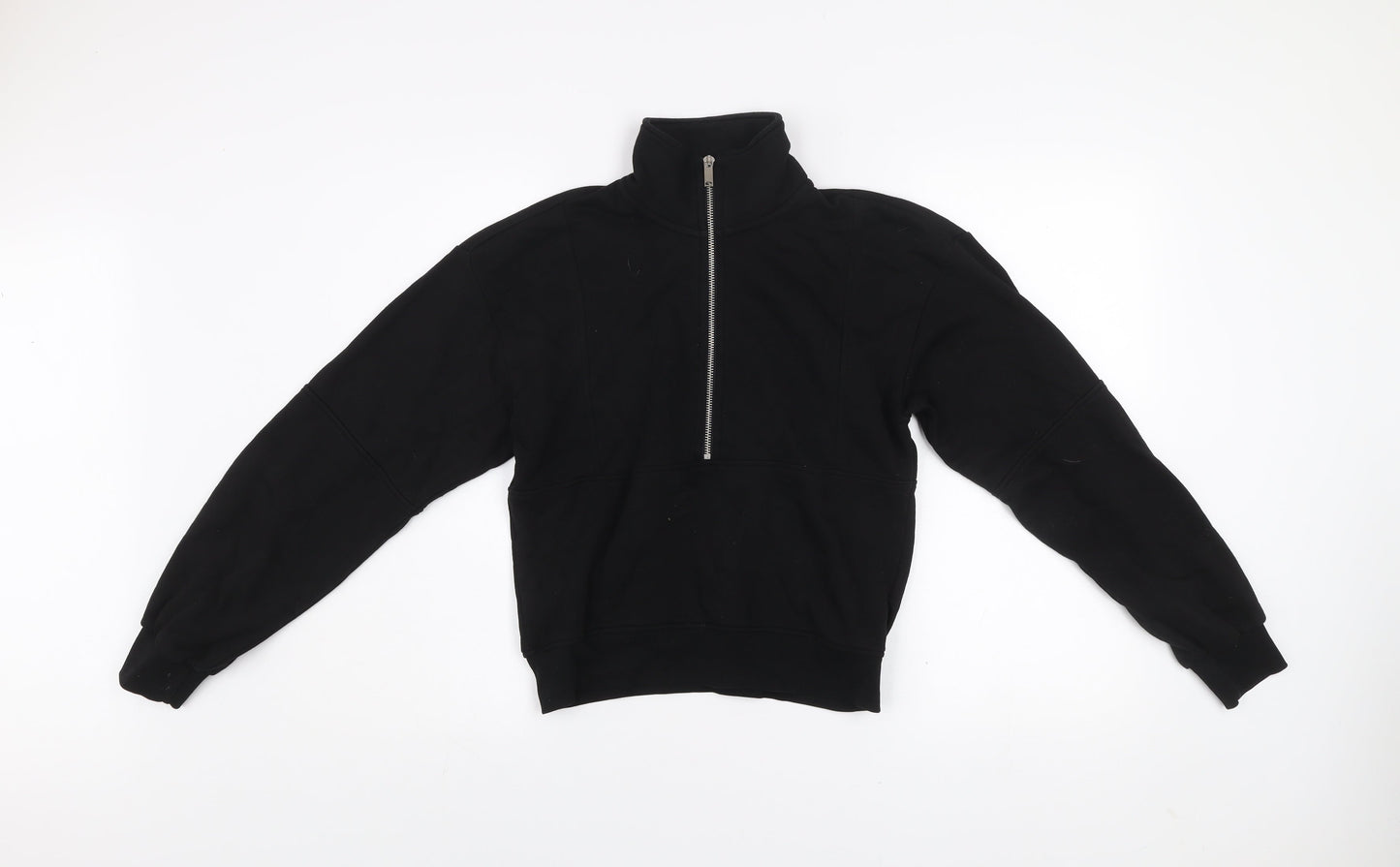 H&M Divided Women’s Black 1/2 Zip High Neck Pullover Sweatshirt XXS