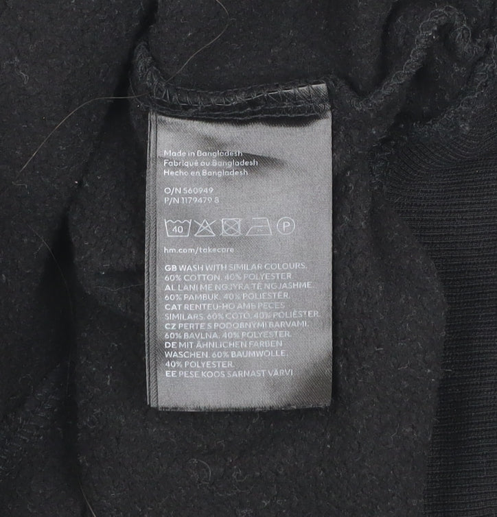 H&M Divided Women’s Black 1/2 Zip High Neck Pullover Sweatshirt XXS