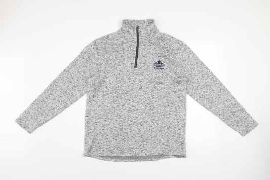 Atlas For Men Grey Fleece 1/4 Zip Pullover Sweatshirt Size M