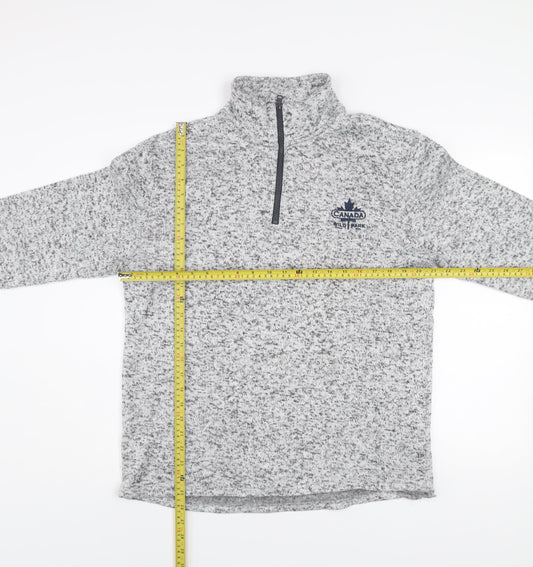 Atlas For Men Grey Fleece 1/4 Zip Pullover Sweatshirt Size M