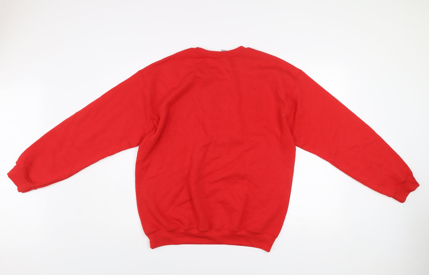 Gildan Women Red Christmas Graphic Pullover Sweatshirt Size M