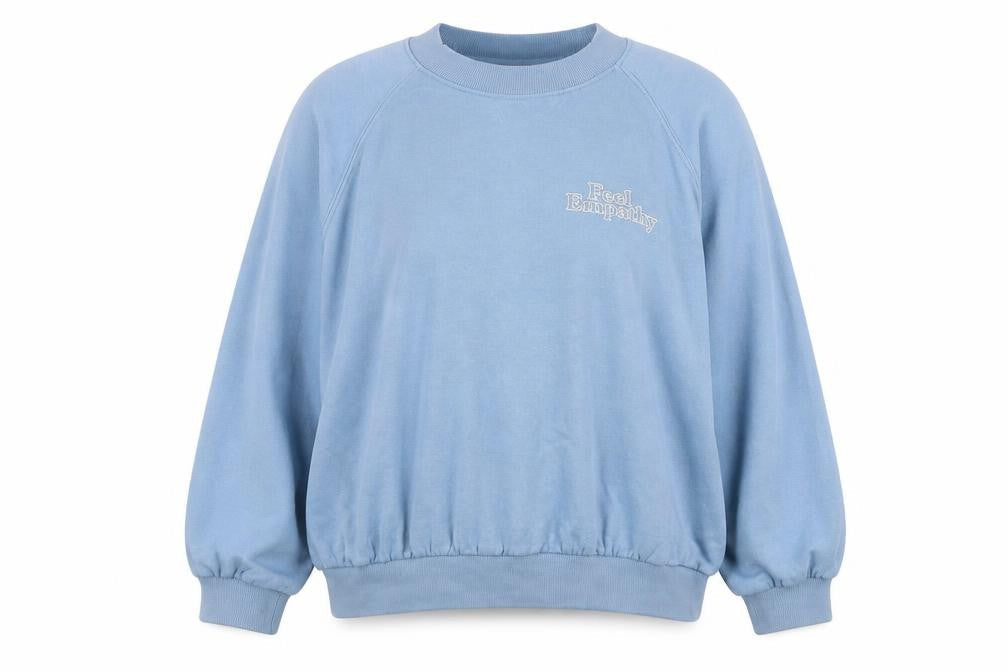 H&M Divided Women Blue XL Pullover Sweatshirt Feel Empathy