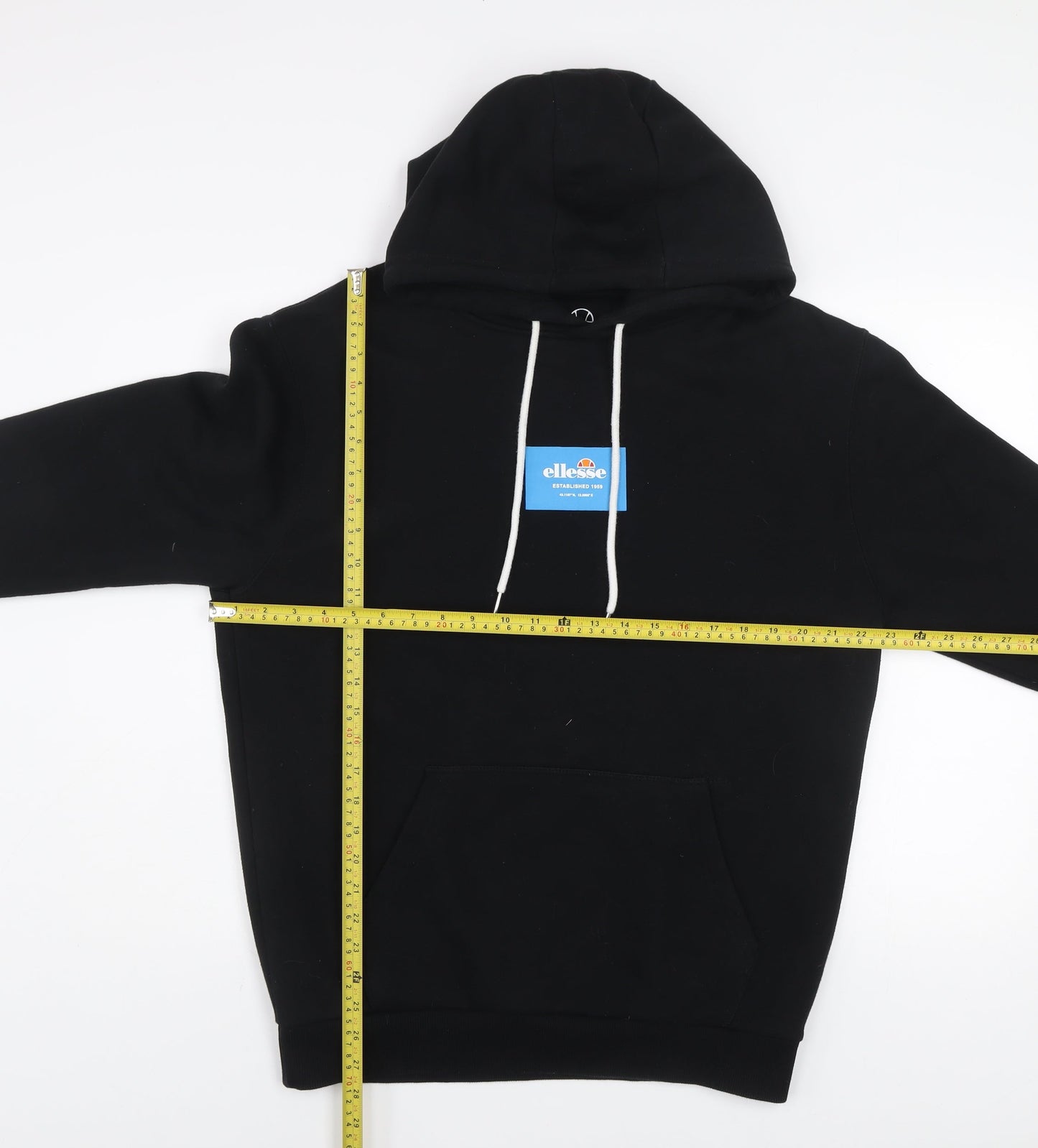 Ellesse Men's Black Pullover Hoodie Size M Regular Fit Sweatshirt