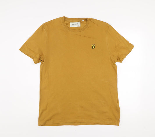 Lyle & Scott Men's Brown Organic Cotton Logo T-Shirt Size L