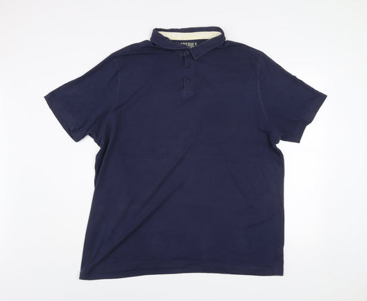 Goodsouls Men's Blue Cotton Polo Shirt Size XL Short Sleeve