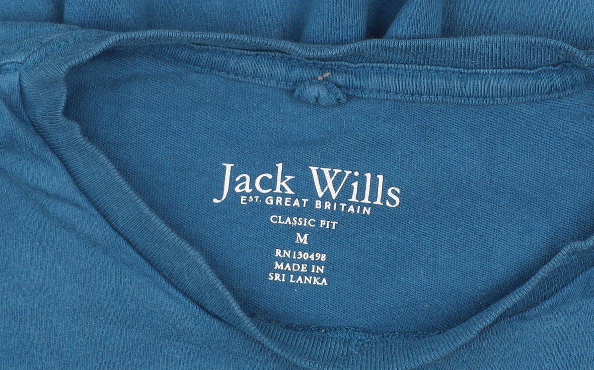 Jack Wills Men’s Blue Classic Fit Cotton Crew Neck T-Shirt Size M