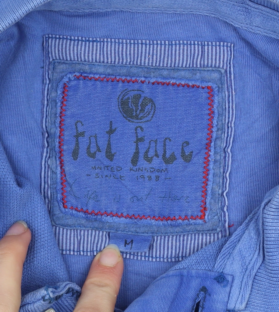 Fat Face Men's Blue Cotton Short Sleeve Polo Shirt Size M