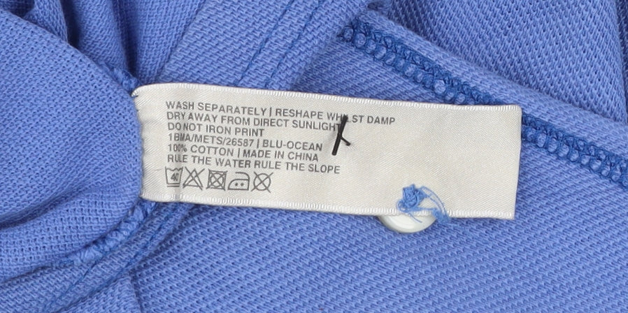 Fat Face Men's Blue Cotton Short Sleeve Polo Shirt Size M