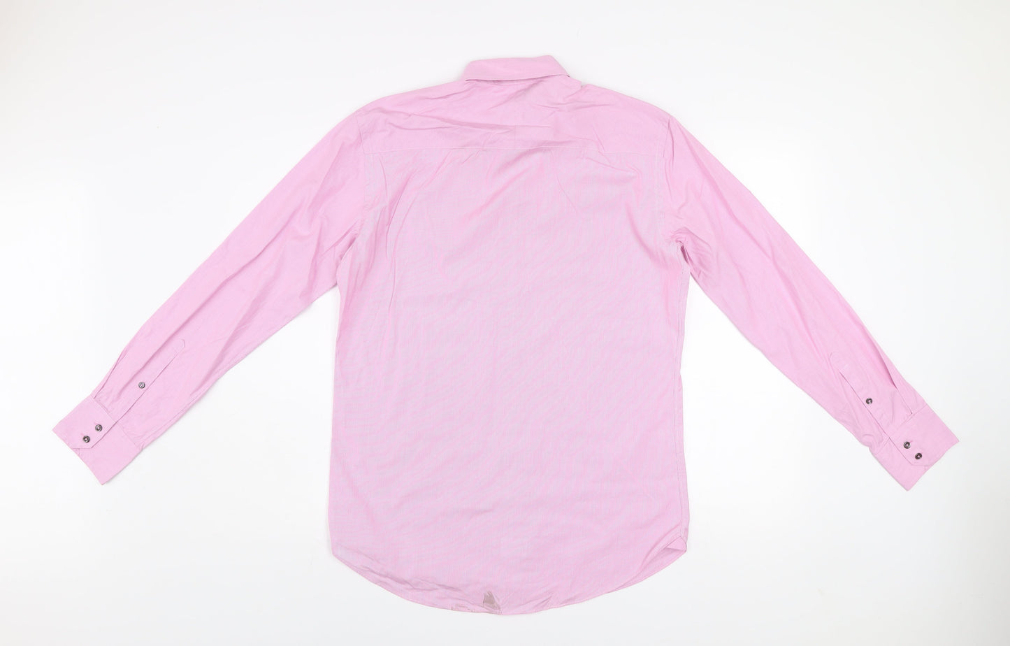 Next Signature Men's Pink Tailored Fit Cotton Dress Shirt 15in 38cm