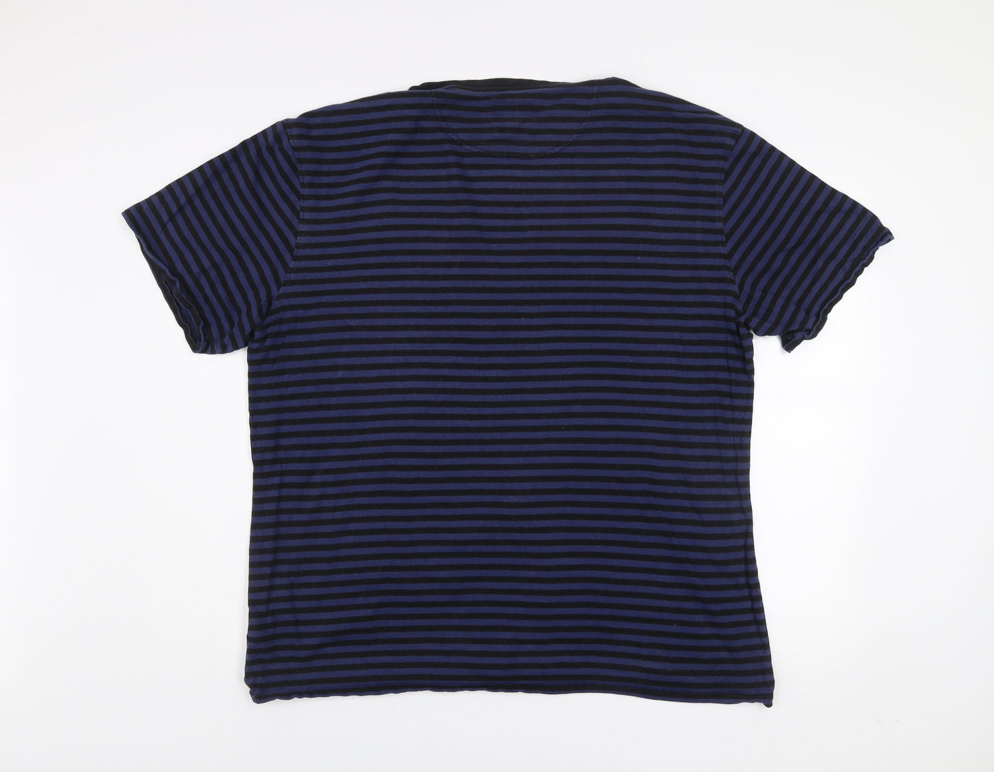 Barbour International Men’s Blue Striped 2XL Tailored Fit Cotton T-Shirt