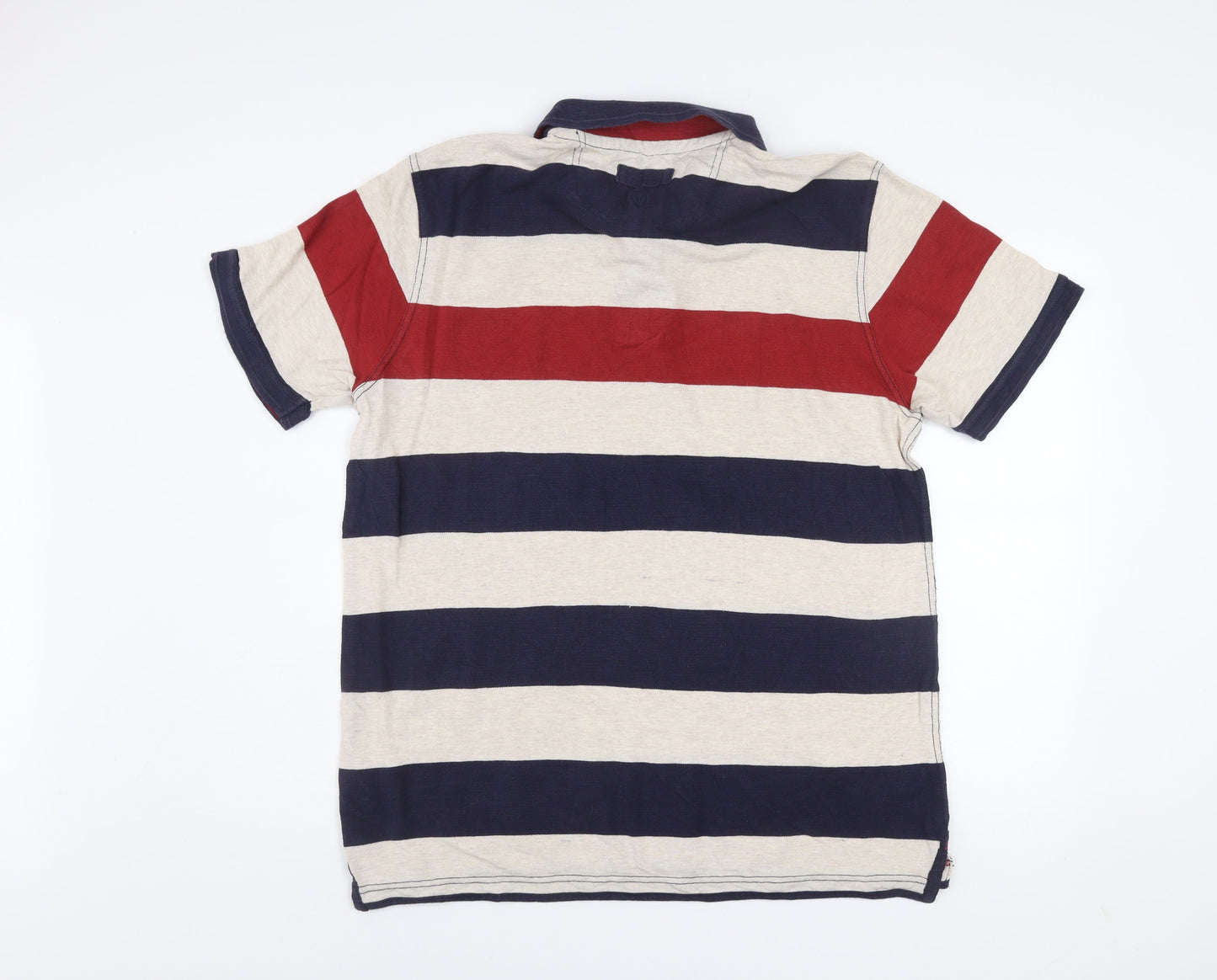 FatFace Men’s Multicoloured XL Striped Cotton Polo Shirt