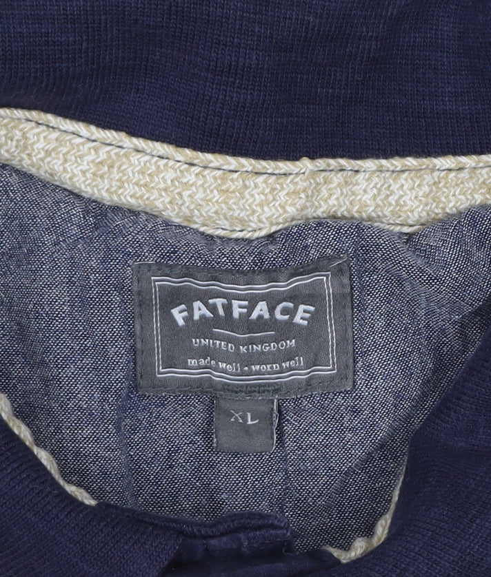 FatFace Men’s Multicoloured XL Striped Cotton Polo Shirt