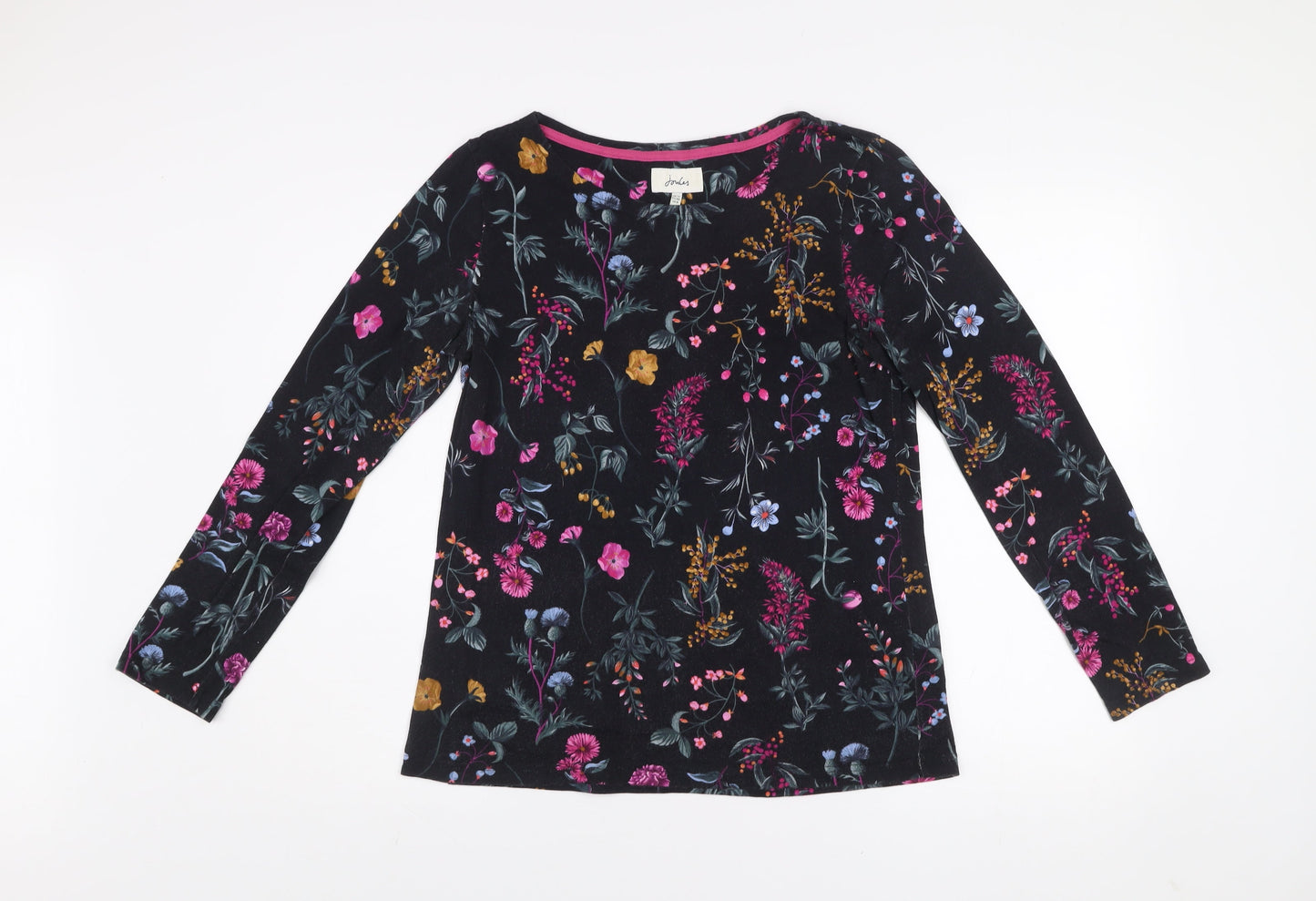 Joules Women's Multicoloured Floral Crew Neck Cotton Jumper UK 12