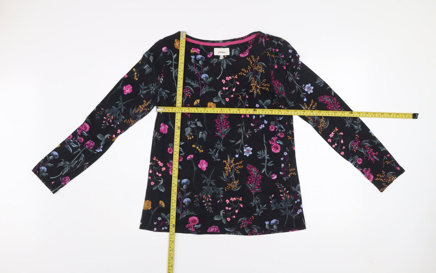 Joules Women's Multicoloured Floral Crew Neck Cotton Jumper UK 12