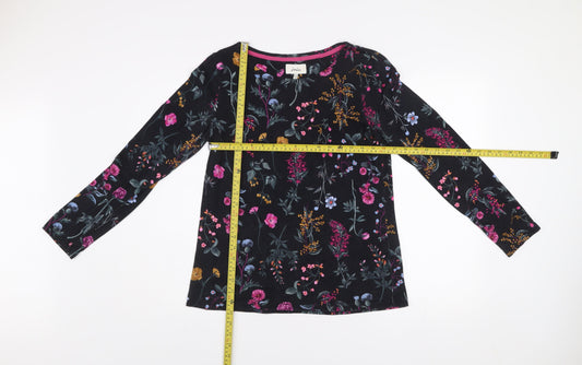 Joules Women's Multicoloured Floral Crew Neck Cotton Jumper UK 12