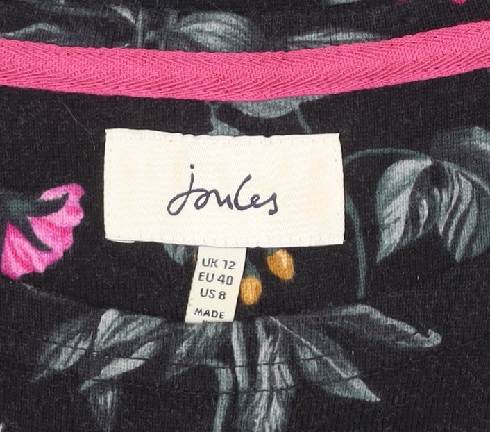Joules Women's Multicoloured Floral Crew Neck Cotton Jumper UK 12