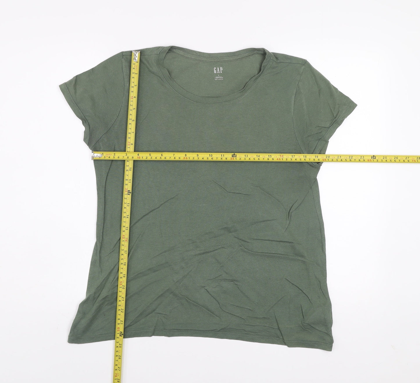 GAP Women’s Green Basic Crew Neck Short Sleeve T-Shirt Size L