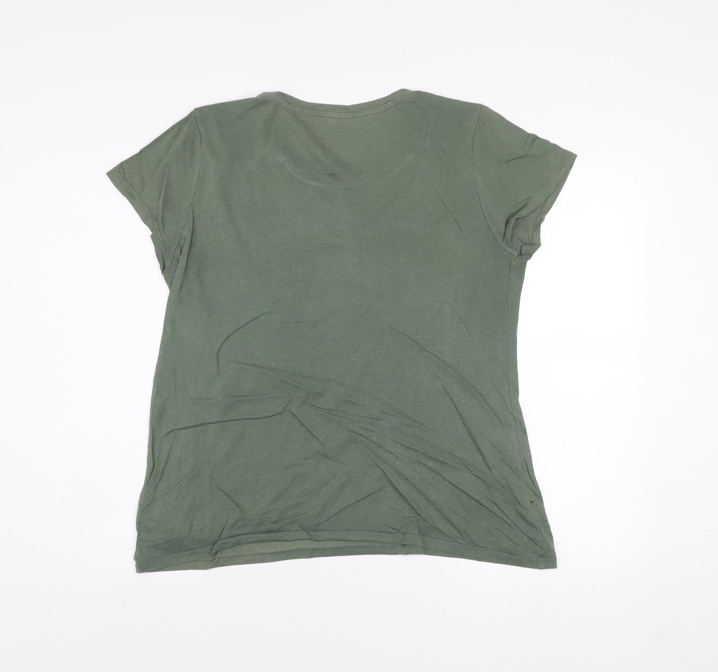 GAP Women’s Green Basic Crew Neck Short Sleeve T-Shirt Size L