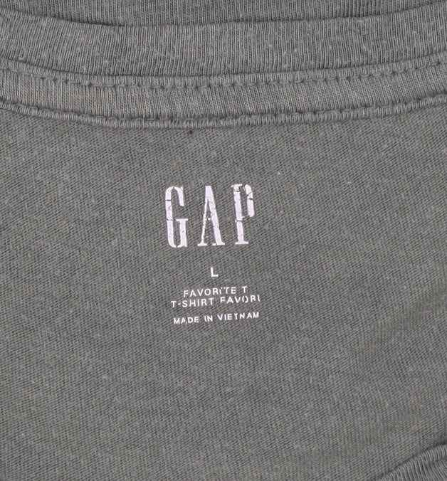 GAP Women’s Green Basic Crew Neck Short Sleeve T-Shirt Size L