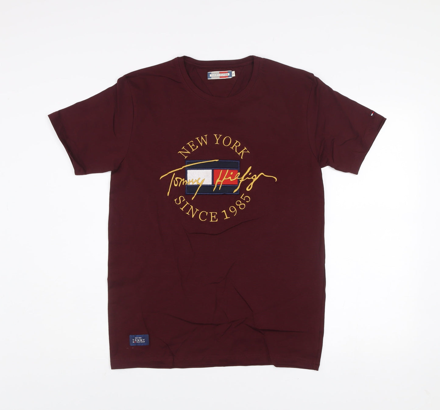 Tommy Hilfiger Men's Burgundy New York Graphic T-Shirt Size L