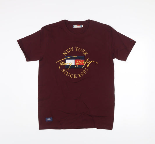 Tommy Hilfiger Men's Burgundy New York Graphic T-Shirt Size L
