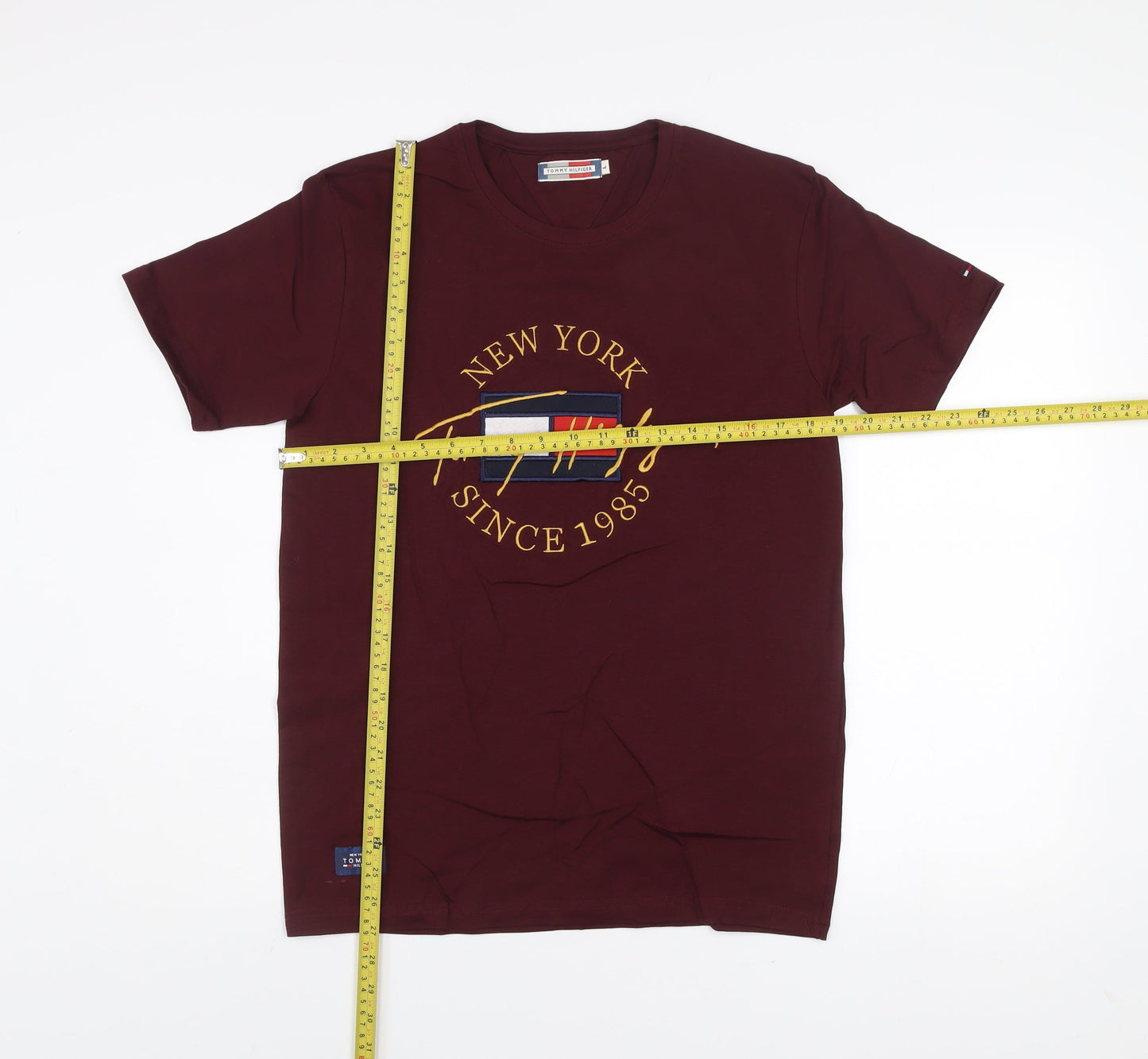 Tommy Hilfiger Men's Burgundy New York Graphic T-Shirt Size L