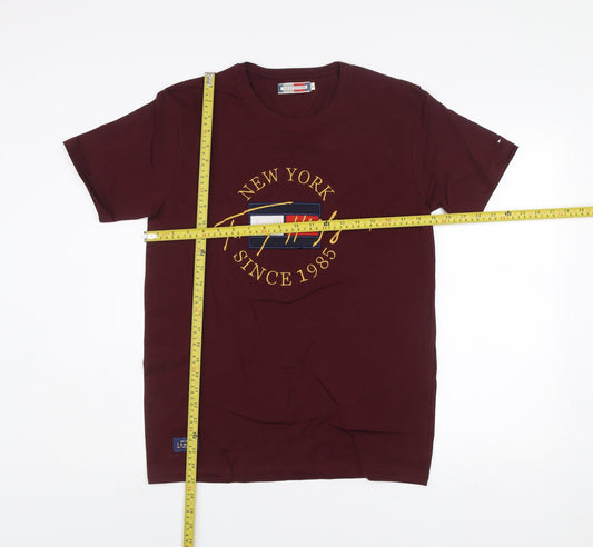 Tommy Hilfiger Men's Burgundy New York Graphic T-Shirt Size L