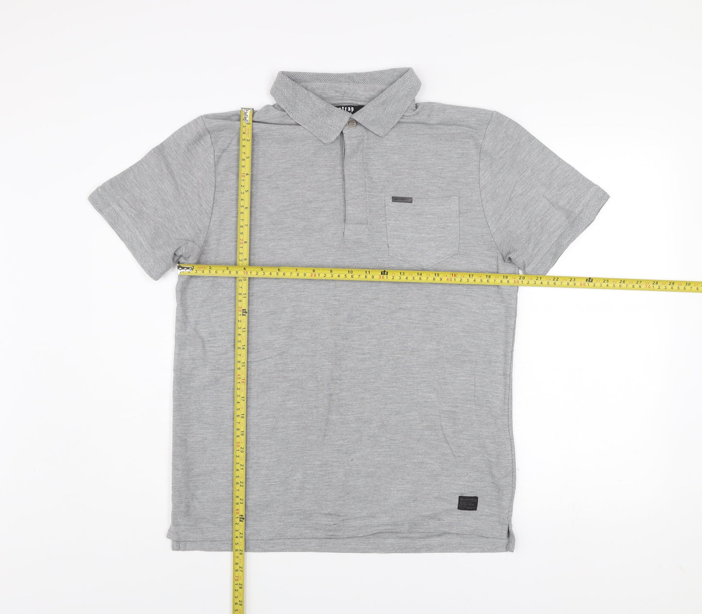 Firetrap Blackseal Men's Grey Polo Shirt Size L Short Sleeve Casual