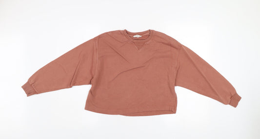 MNG Womens Brown Cotton Relaxed Sweatshirt Size XS