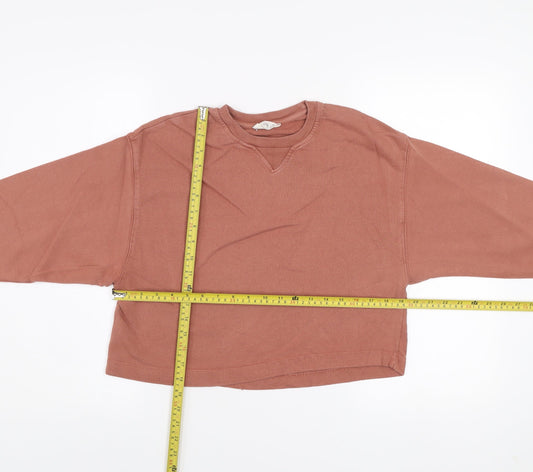 MNG Womens Brown Cotton Relaxed Sweatshirt Size XS