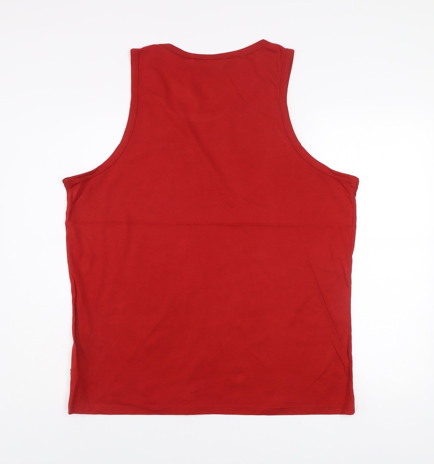 Lee Cooper Men's Red Cotton Sleeveless Vest Top XL