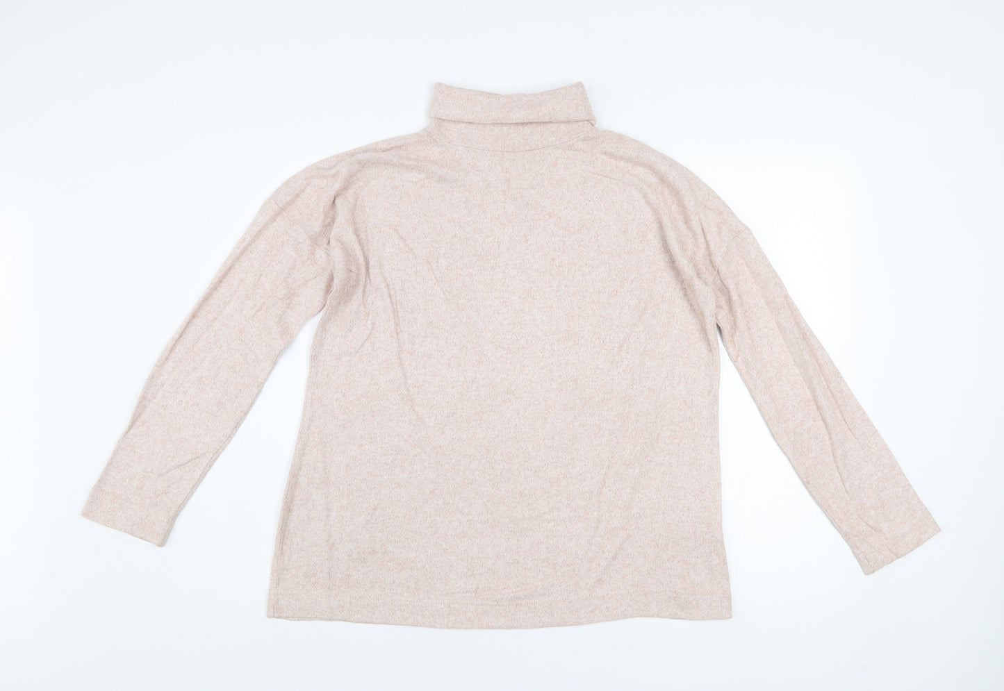 FatFace Women's Beige Roll Neck Long Sleeve Knit Jumper Size S