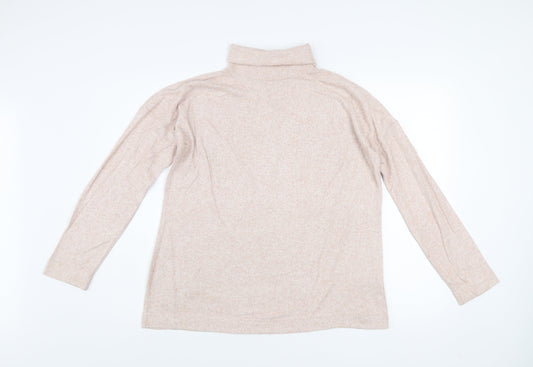 FatFace Women's Beige Roll Neck Long Sleeve Knit Jumper Size S