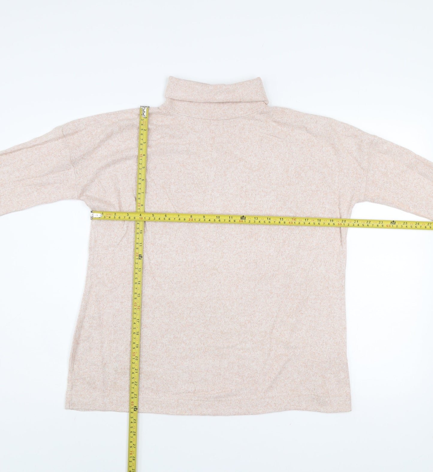 FatFace Women's Beige Roll Neck Long Sleeve Knit Jumper Size S