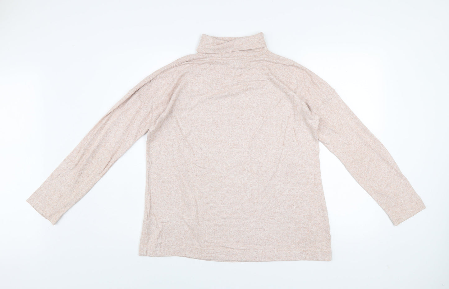 FatFace Women's Beige Roll Neck Long Sleeve Knit Jumper Size S