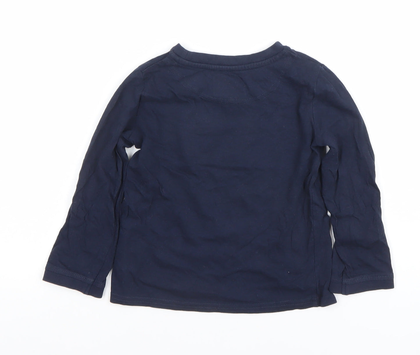 Lyle & Scott Junior Boys Blue Long Sleeve Cotton Pocket T-Shirt 3-4 Years