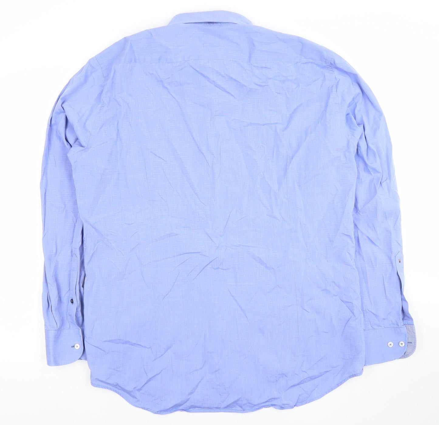 Tommy Hilfiger Men’s Blue Slim Fit Long Sleeve Button-Up Shirt Size 16.5