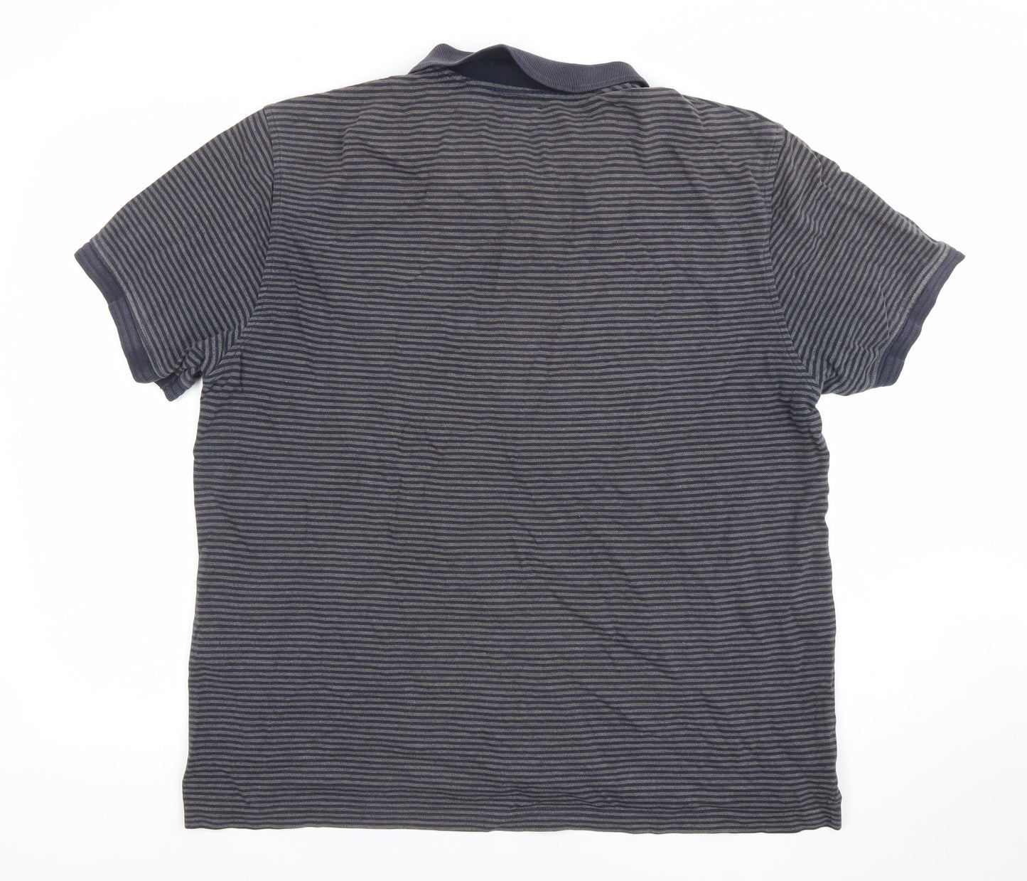 Levi's Men's Blue Striped Cotton Polo Shirt XL