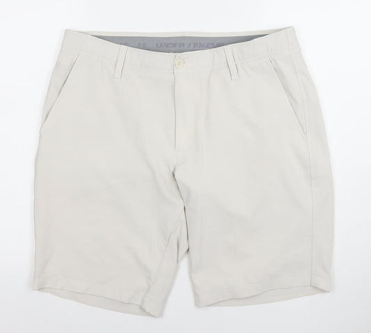 Under Armour Men's Beige Chino Shorts 36 Regular Fit Quick Dry